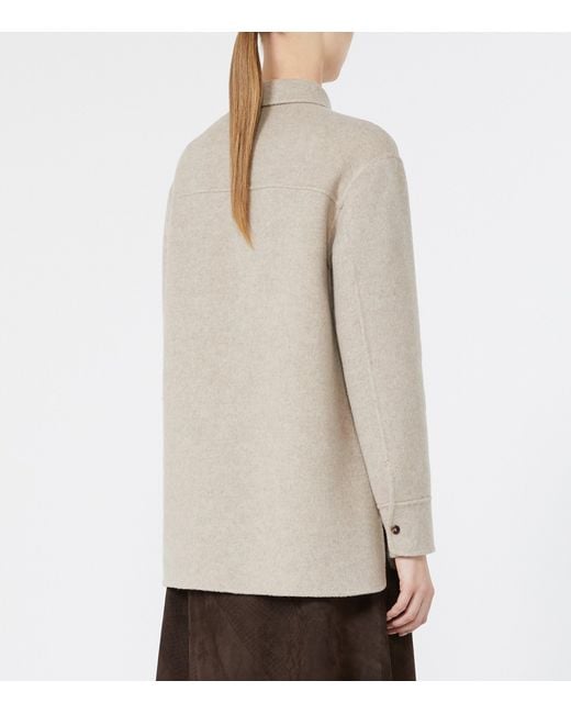 Max Mara White Wool-Cashmere Overshirt