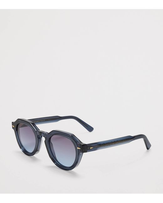 Ahlem Blue Grenelle Round Sunglasses for men