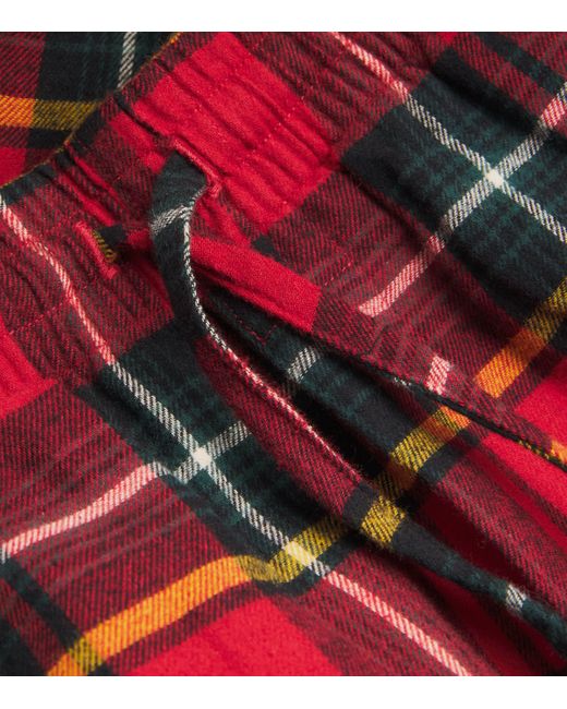 Skims Red Flannel Tartan Pyjama Trousers for men