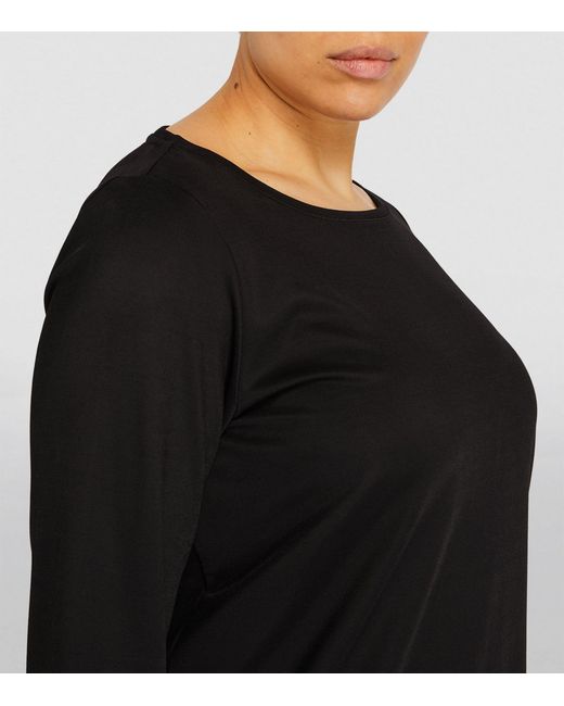 Marina Rinaldi Black Boat-neck T-shirt