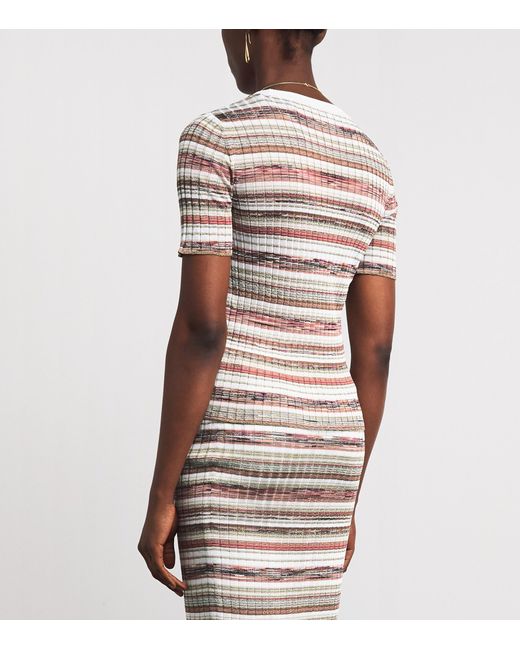 Missoni Pink Ribbed Stripe T-Shirt