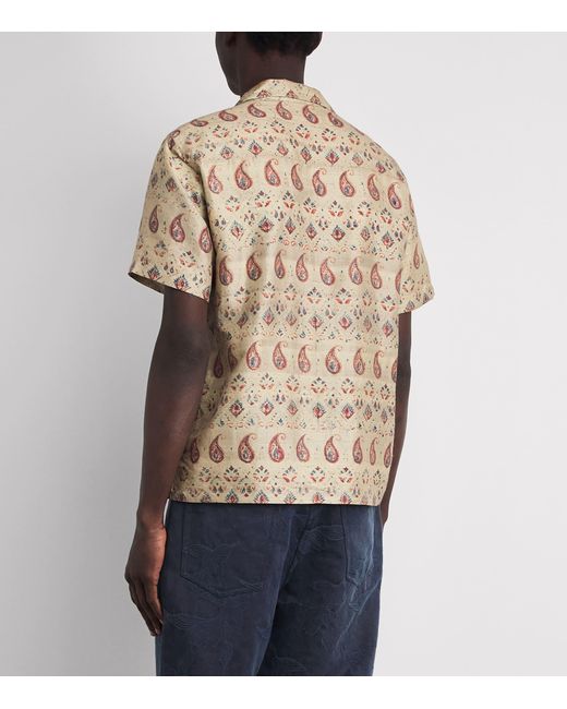 Kartik Research Natural Silk Printed Short-Sleeve Shirt for men