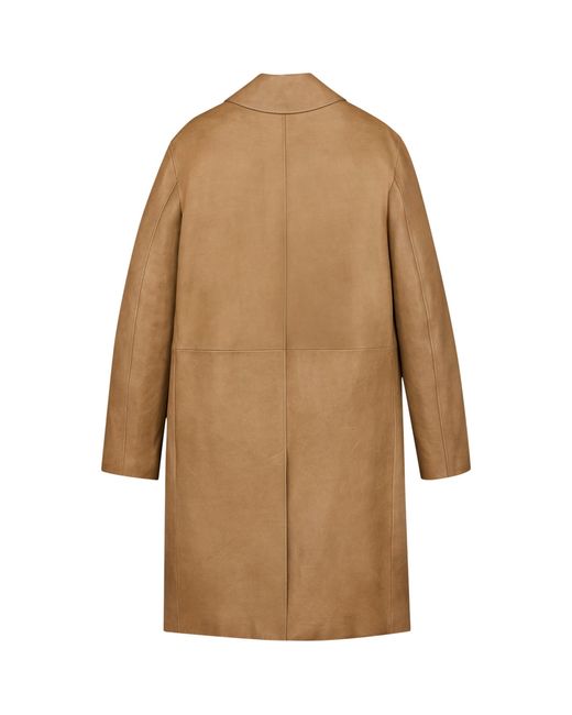 Saint Laurent Natural Bubbled Lambskin Overcoat for men