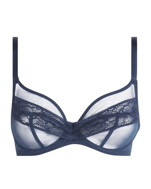Maison Lejaby Blue Lace Nudite Underwired Bra