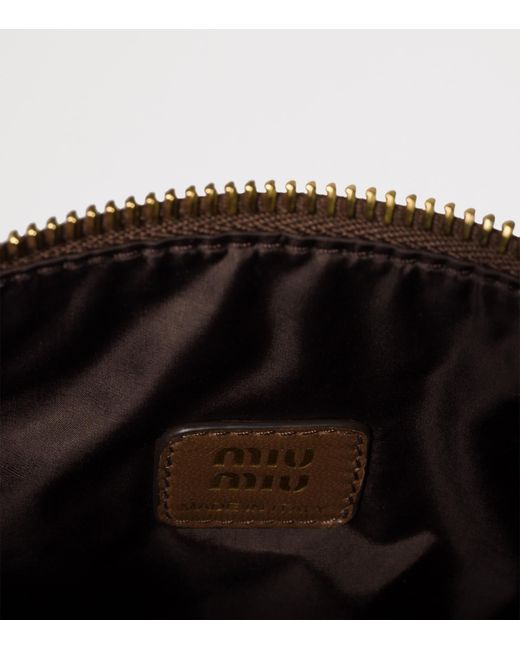 Miu Miu Brown Gabardine Pouch