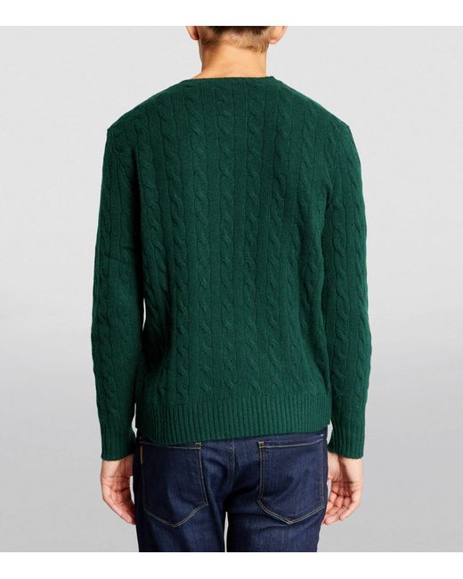 Polo Ralph Lauren Green Wool-cashmere Cable-knit Sweater for men