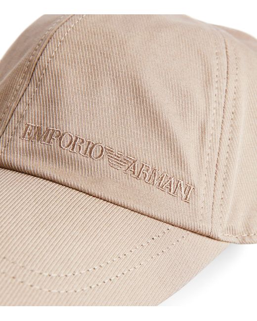 Emporio Armani Natural Embroidered Logo Baseball Cap for men