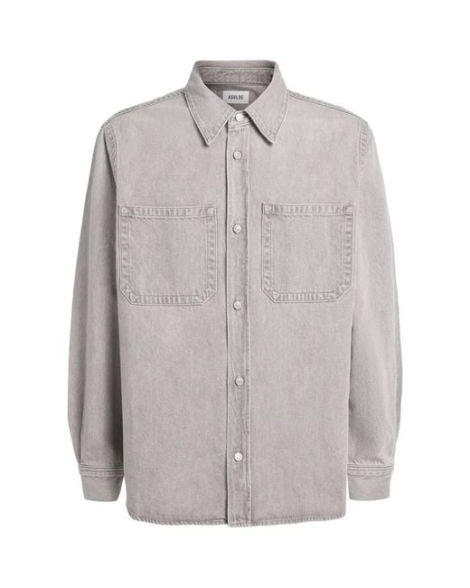 Agolde Gray Craven Denim Shirt for men