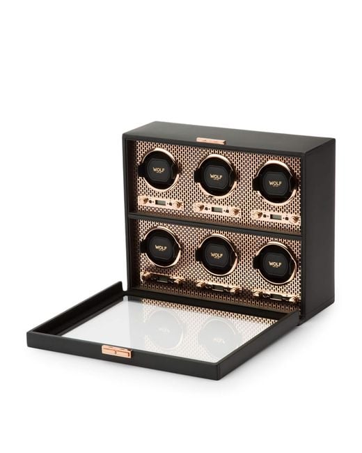 Wolf Black Axis 6-Piece Watch Winder