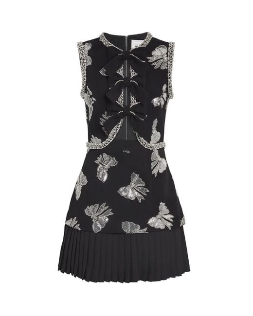 Rebecca Vallance Black X Nicky Hilton Embellished Valor Mini Dress