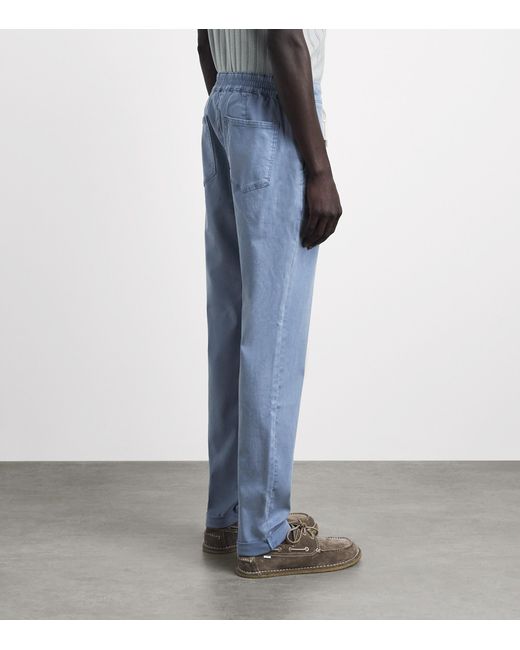 PAIGE Blue Drawstring Fraser Chinos for men
