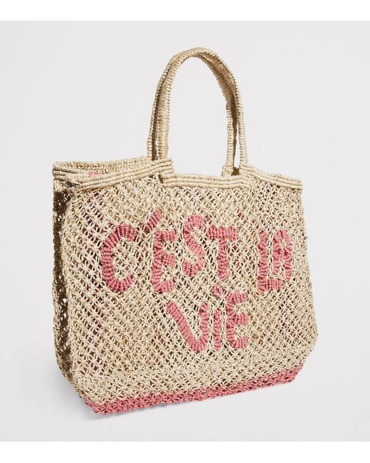 The Jacksons Natural Jute C'Est La Vie Lavinia Tote Bag