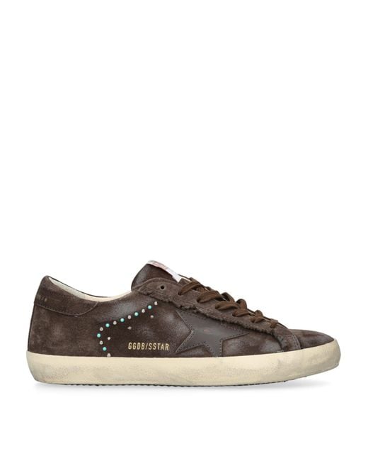 Golden Goose Deluxe Brand Brown Leather Super-Star Sneakers for men
