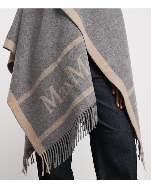 Max Mara Gray Cashmere Scarf