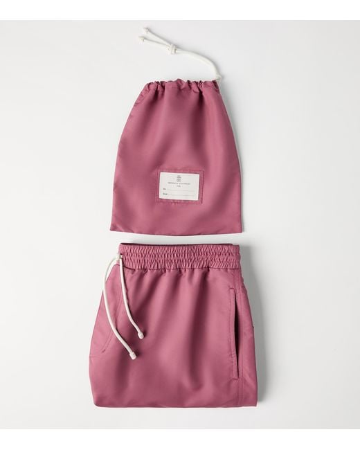 Brunello Cucinelli Embroidered Swim Shorts for men