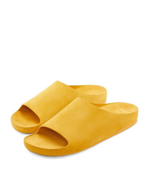 Loewe Yellow Leather Lago Slides for men