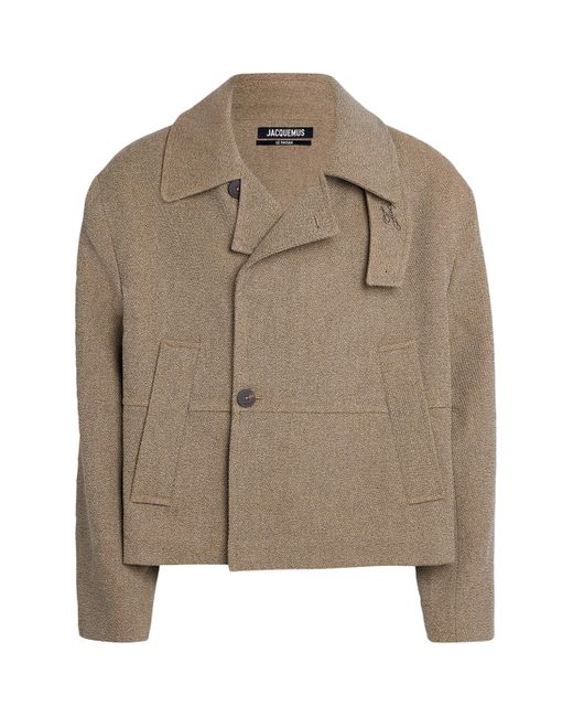 Jacquemus Brown Virgin Wool-Cotton Jacket for men