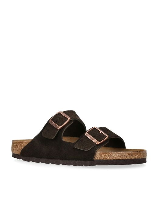 Birkenstock Brown Suede Arizona Sandals for men