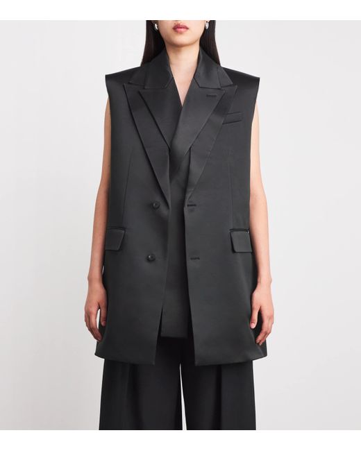 Jean Paul Gaultier Black Double-Layer Sleeveless Jacket