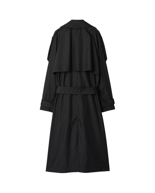 Burberry Black Silk Trench Coat for men