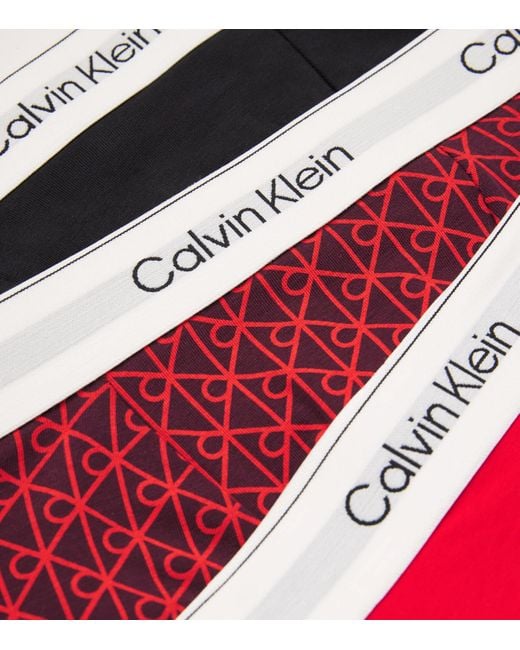 Calvin Klein Red Stretch-Cotton Relaxed Icon Boxers for men