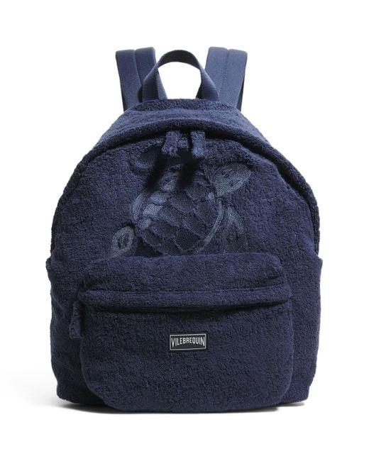Vilebrequin Blue Terry Turtle Byebye Backpack for men