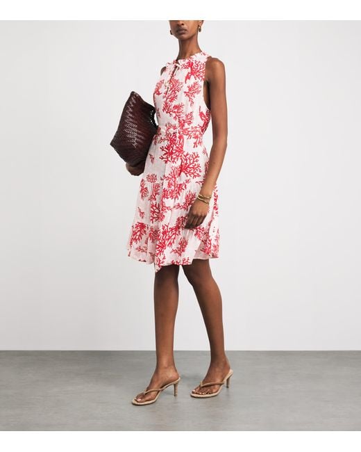 Heidi Klein Pink Scala Tiered Mini Dress