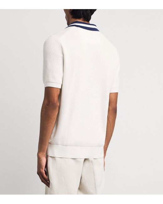 Polo Ralph Lauren White X Wimbledon Cotton Waffle-Knit Polo Shirt for men