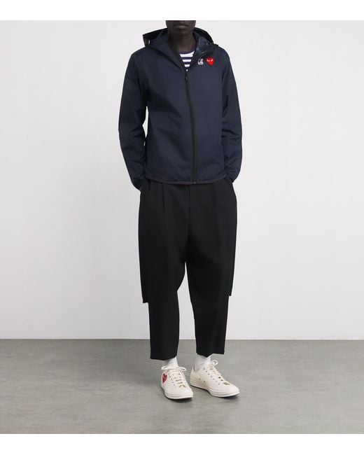 COMME DES GARÇONS PLAY Blue X K-Way Water-Resistant Jacket for men