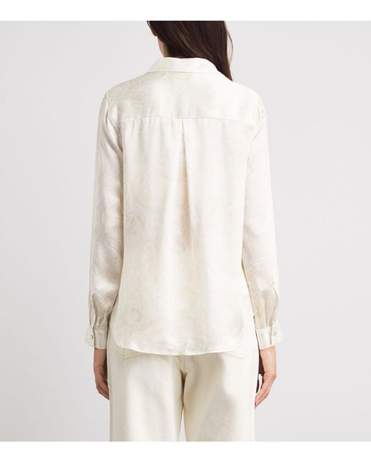 L'Agence White Silk Tyler Blouse