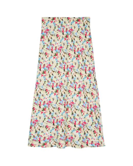 The Kooples White Floral Print Maxi Skirt