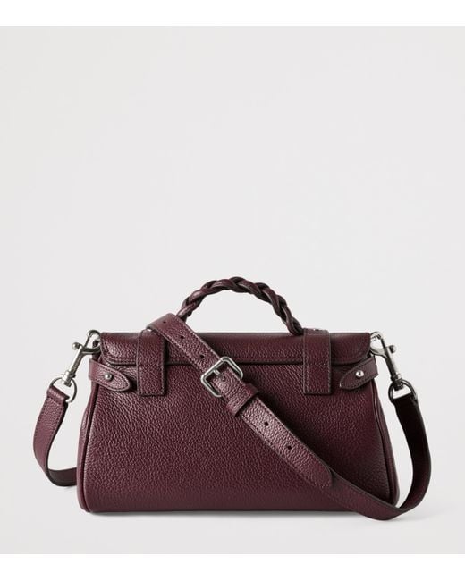 Mulberry Purple Mini Leather Alexa Cross-Body Bag