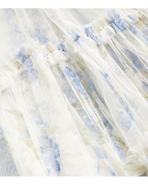 Needle & Thread White Recycled Nylon Posy Midi Dress