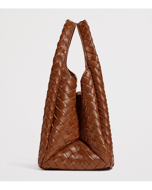 Bottega Veneta Brown Medium Leather Campana Shoulder Bag