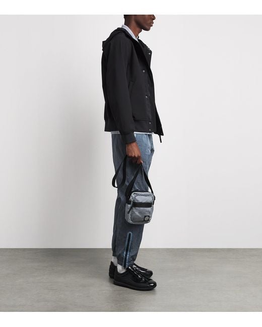 Stone Island Black Coated-Nylon Logo Cross-Body Bag for men