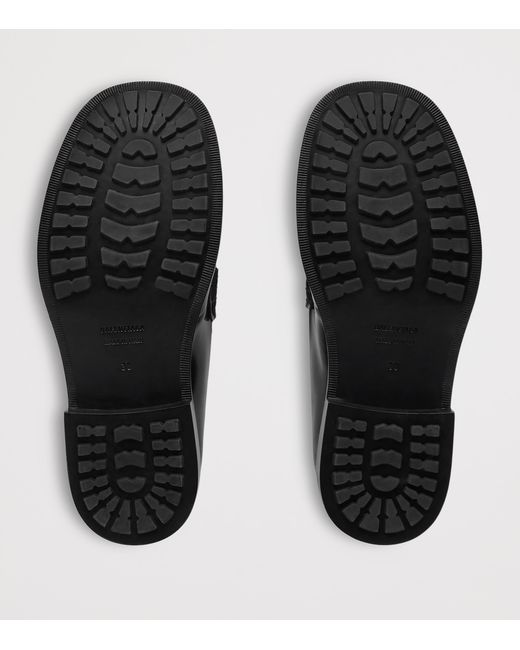 Balenciaga Black Leather Comfy Loafers