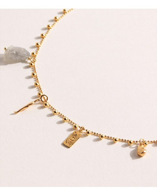 Hermina Athens Natural Plated Olympos Charm Necklace