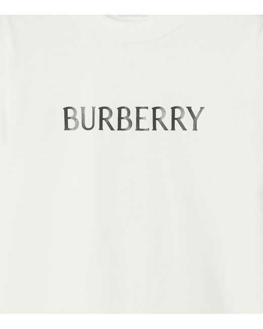 Burberry White Cotton Logo Slim T-Shirt for men