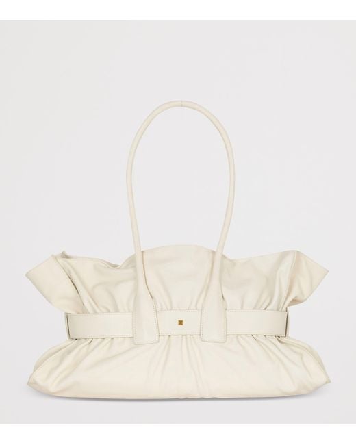 Balmain White Large Leather Anthem Shoulder Bag