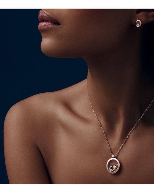 Chopard Metallic And Diamond Happy Diamonds Pendant