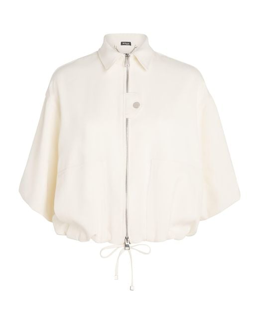 Kiton White Wool-Silk Jacket