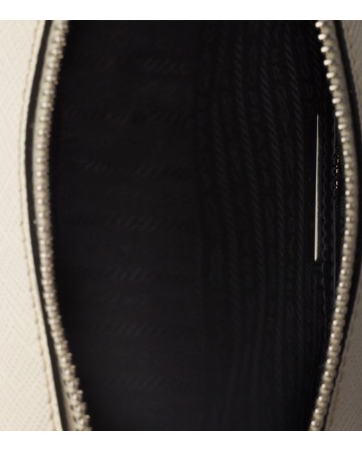 Prada Gray Leather Cross-Body Bag for men