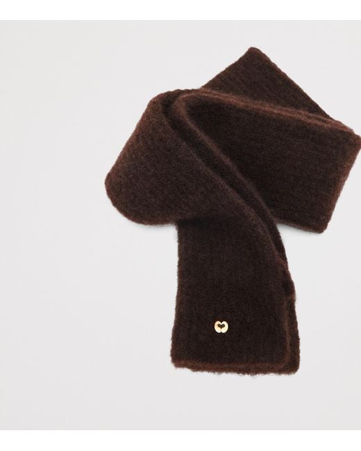 Maje Brown Yak-Blend Mittens