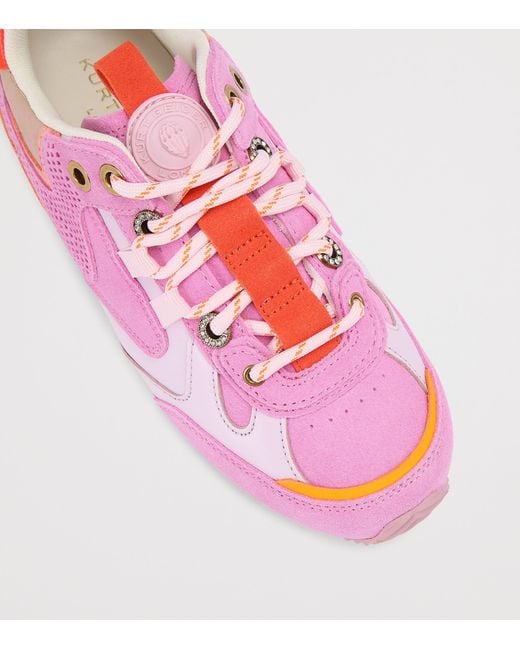 Kurt Geiger Pink Suede Kurt Runner Sneakers