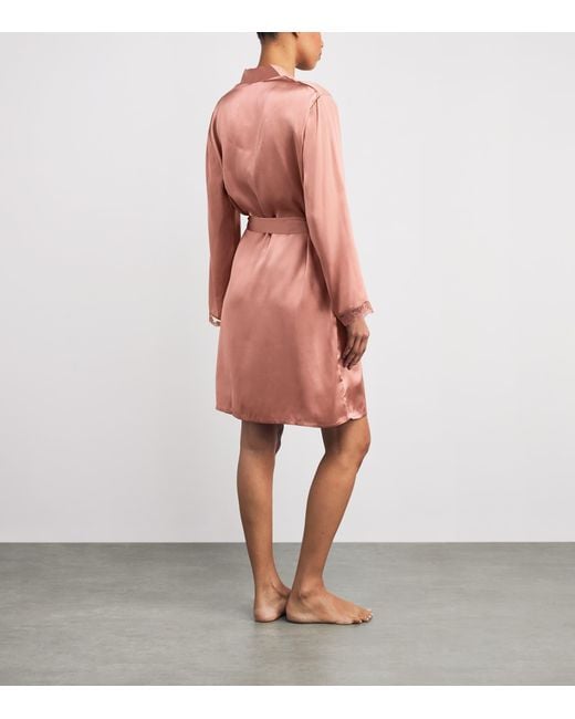 Simone Perele Pink Silk-Blend Love Me Robe
