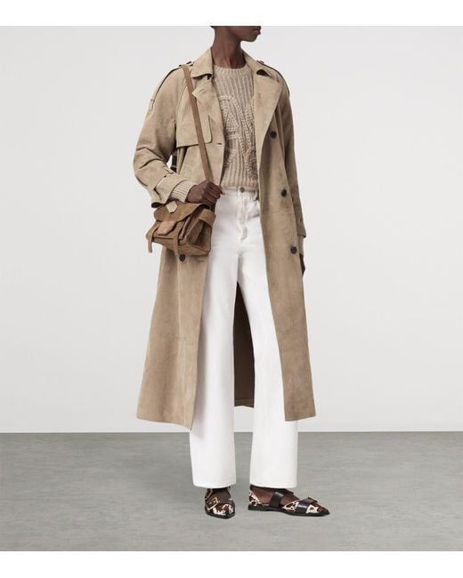 AllSaints Natural Wool-Blend Chain Sweater
