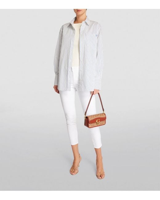 PAIGE White Cropped Hoxton High-Rise Skinny Jeans