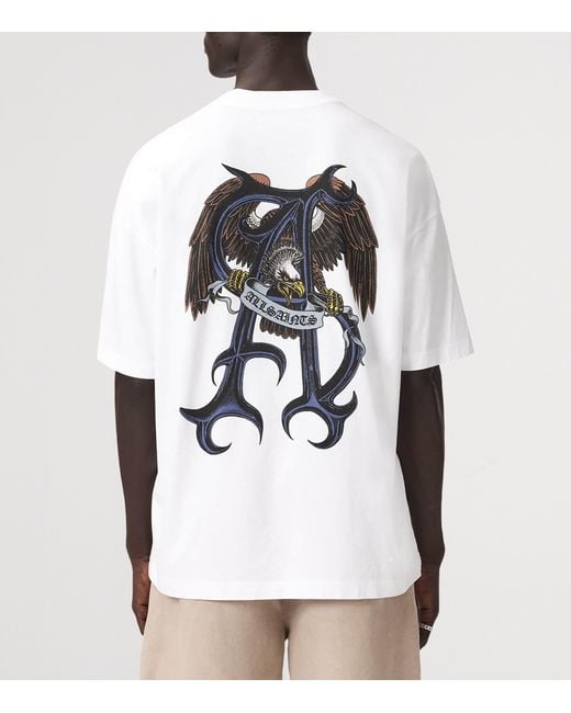 AllSaints White Organic Cotton Raptour T-Shirt for men