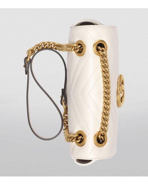 Gucci Natural Mini Gg Marmont Matelassé Shoulder Bag