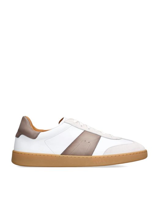 Magnanni Shoes White Leather Kaido Sneakers for men